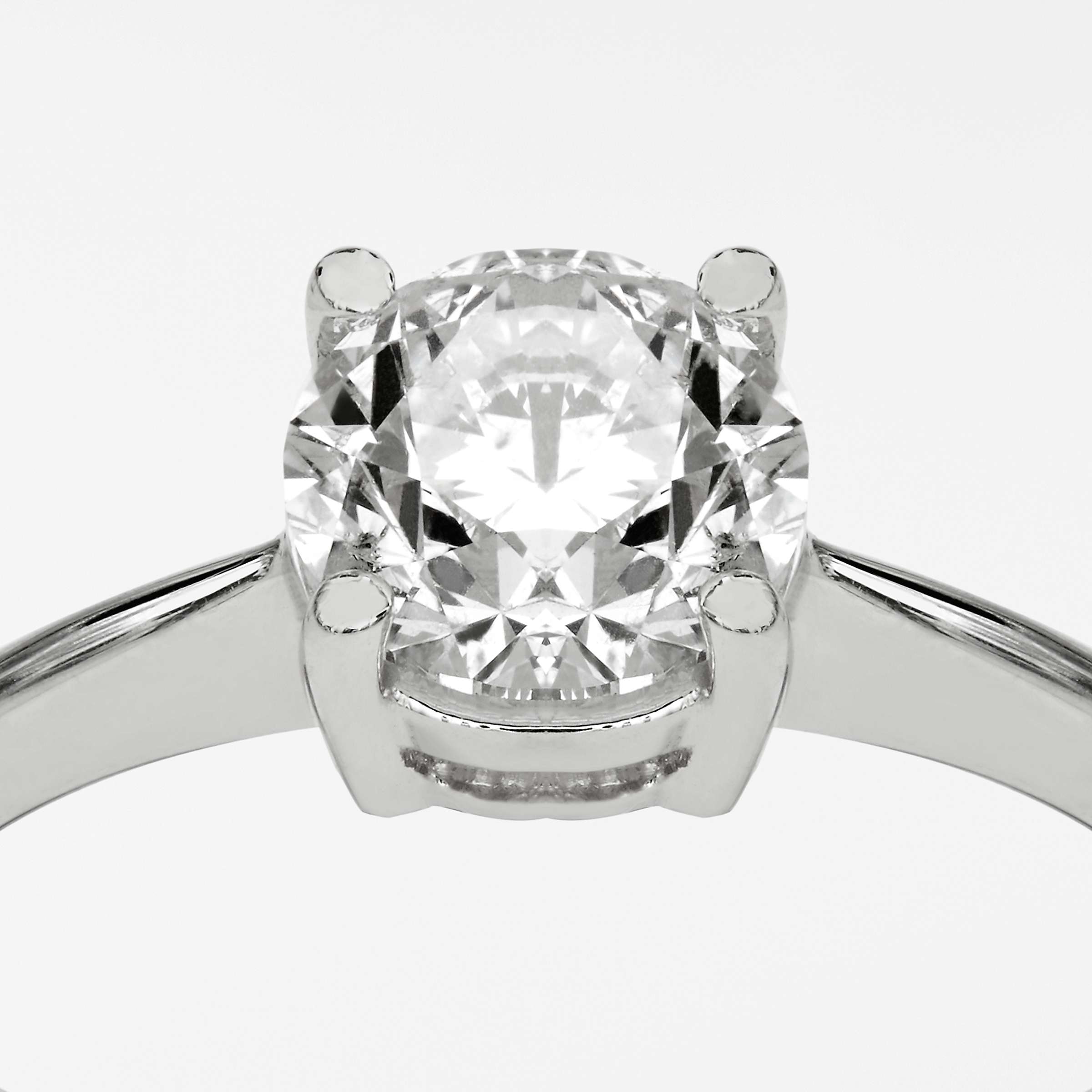Buy Mogul 18ct White Gold Round Brilliant Diamond Engagement Ring, 1ct Online at johnlewis.com