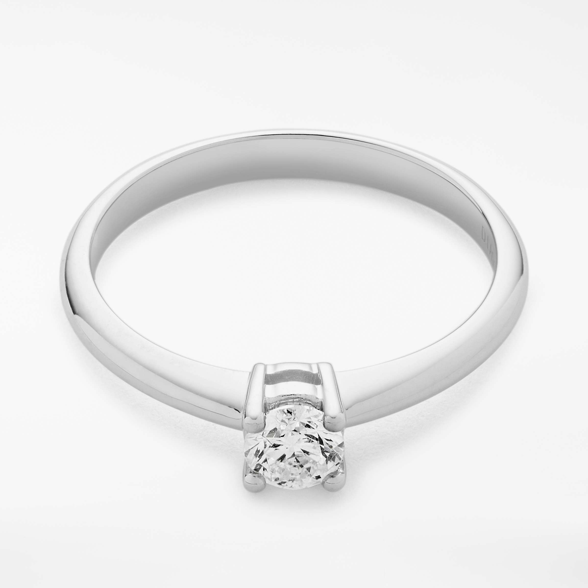 Buy Mogul 18ct White Gold Round Brilliant Diamond Engagement Ring, 0.25ct Online at johnlewis.com
