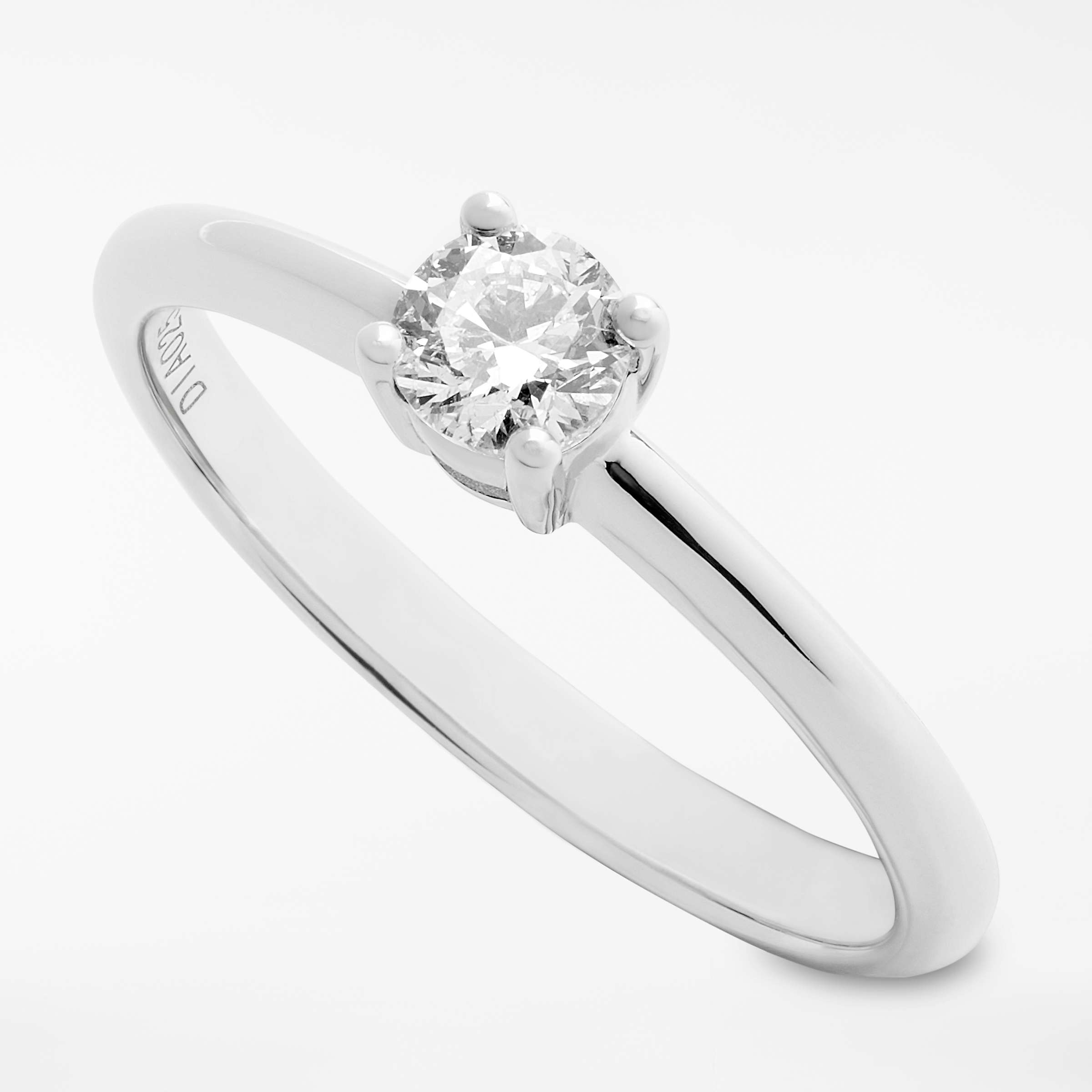 Buy Mogul 18ct White Gold Round Brilliant Diamond Engagement Ring, 0.25ct Online at johnlewis.com