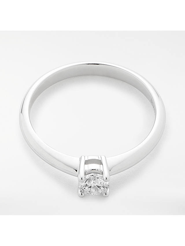 Mogul 18ct White Gold Round Brilliant Diamond Engagement Ring, 0.25ct