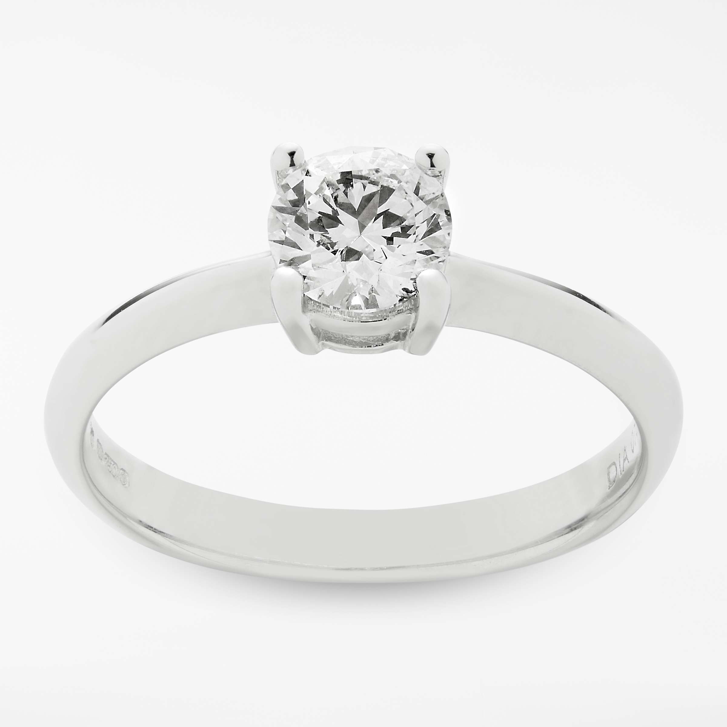 Buy Mogul 18ct White Gold Round Brilliant Diamond Engagement Ring, 0.7ct Online at johnlewis.com