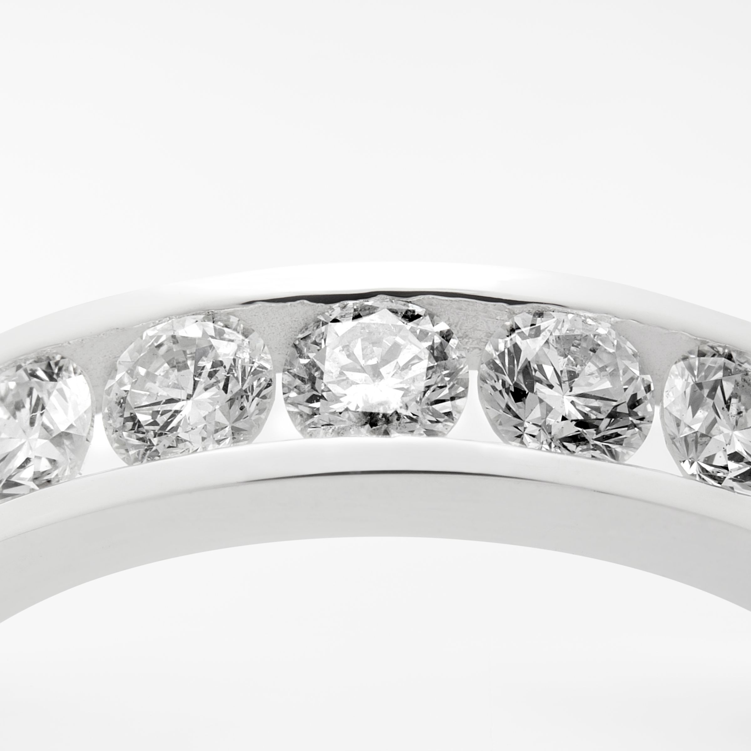 Buy Mogul 18ct White Gold Round Brilliant Channel Set Diamond Eternity Ring, 1ct Online at johnlewis.com