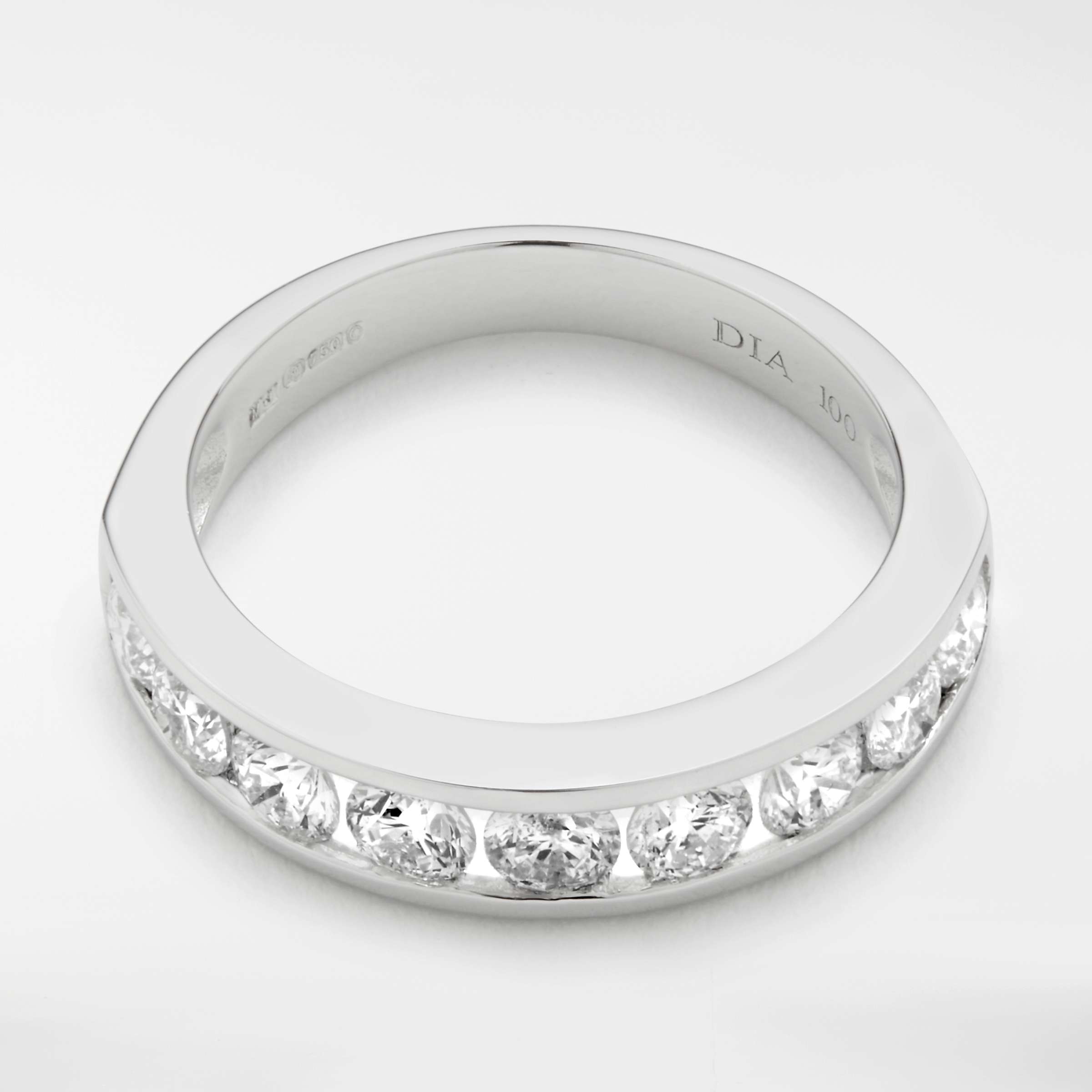 Buy Mogul 18ct White Gold Round Brilliant Channel Set Diamond Eternity Ring, 1ct Online at johnlewis.com