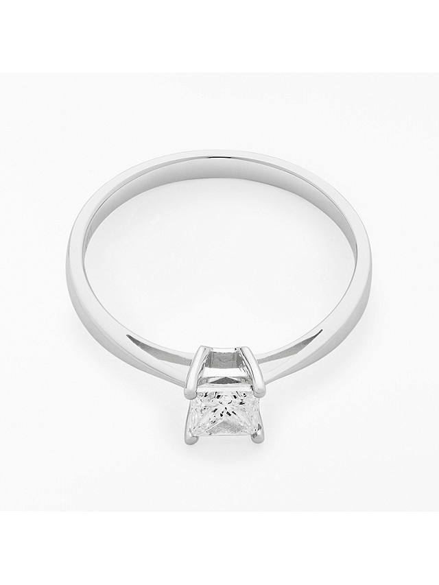 Mogul 18ct White Gold Princess Cut Diamond Engagement Ring, 0.5ct