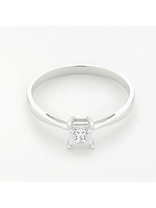 Mogul 18ct White Gold Princess Cut Diamond Engagement Ring, 0.5ct