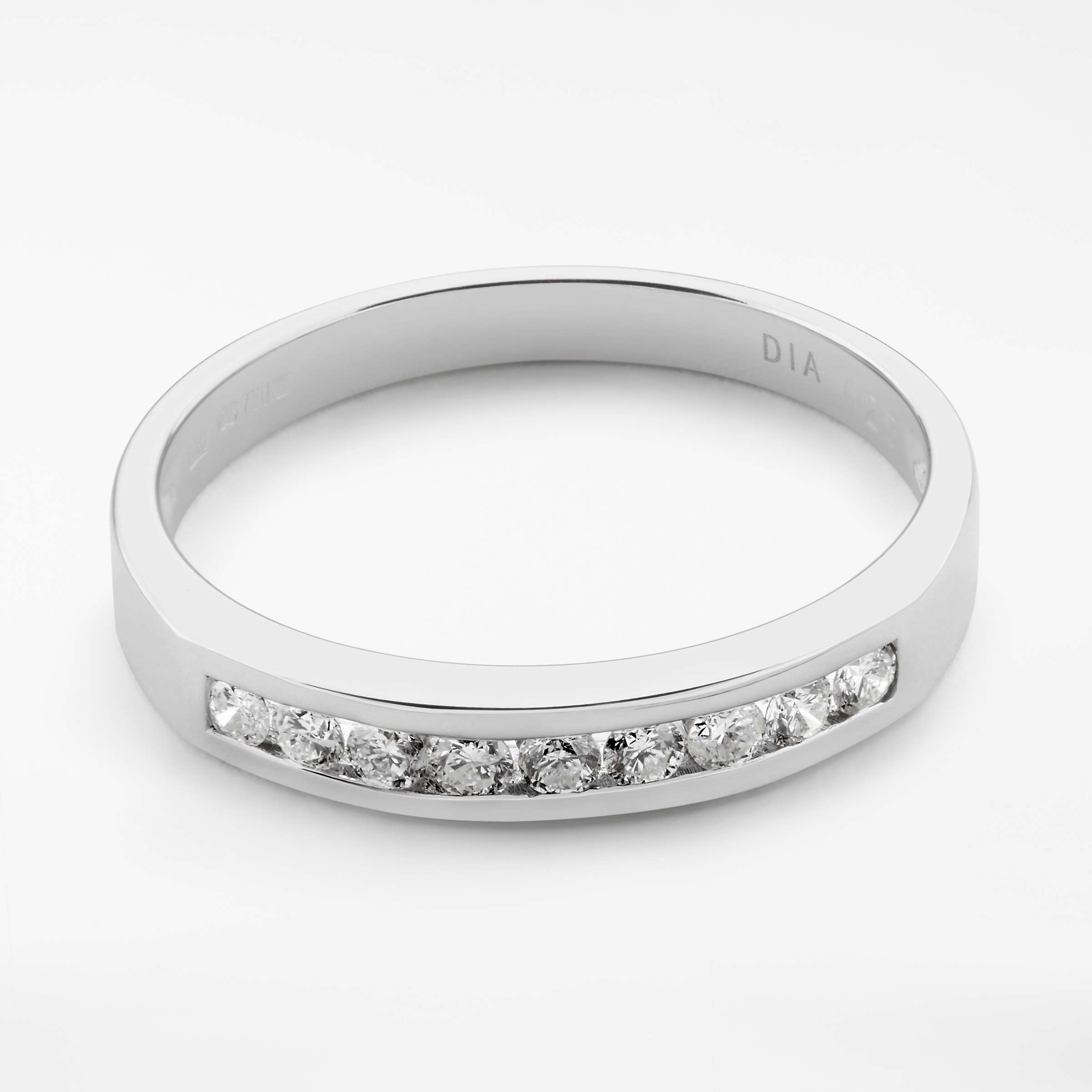 Buy Mogul 18ct White Gold Round Brilliant Channel Set Diamond Eternity Ring, 0.25ct Online at johnlewis.com
