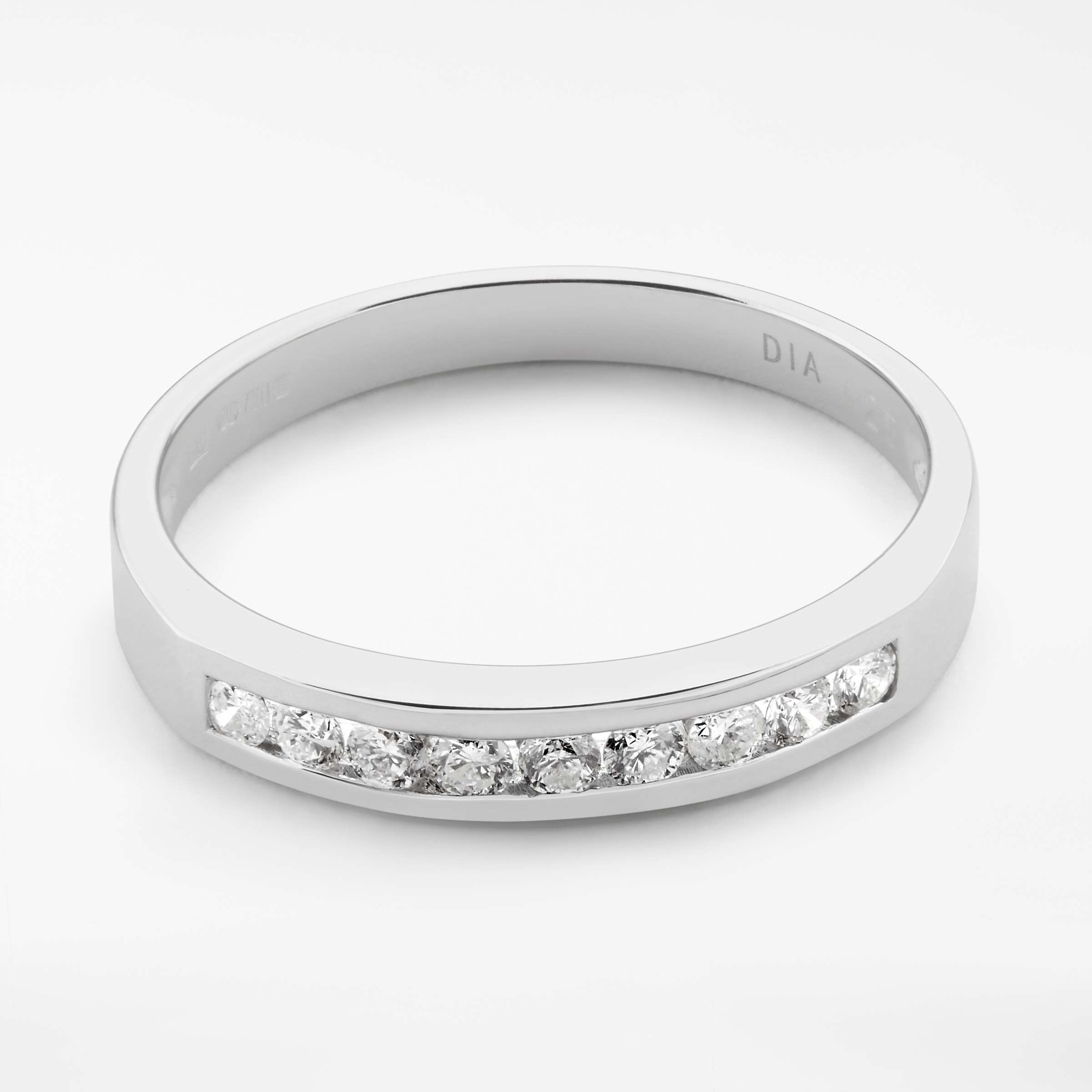 Buy Mogul 18ct White Gold Round Brilliant Channel Set Diamond Eternity Ring, 0.25ct Online at johnlewis.com