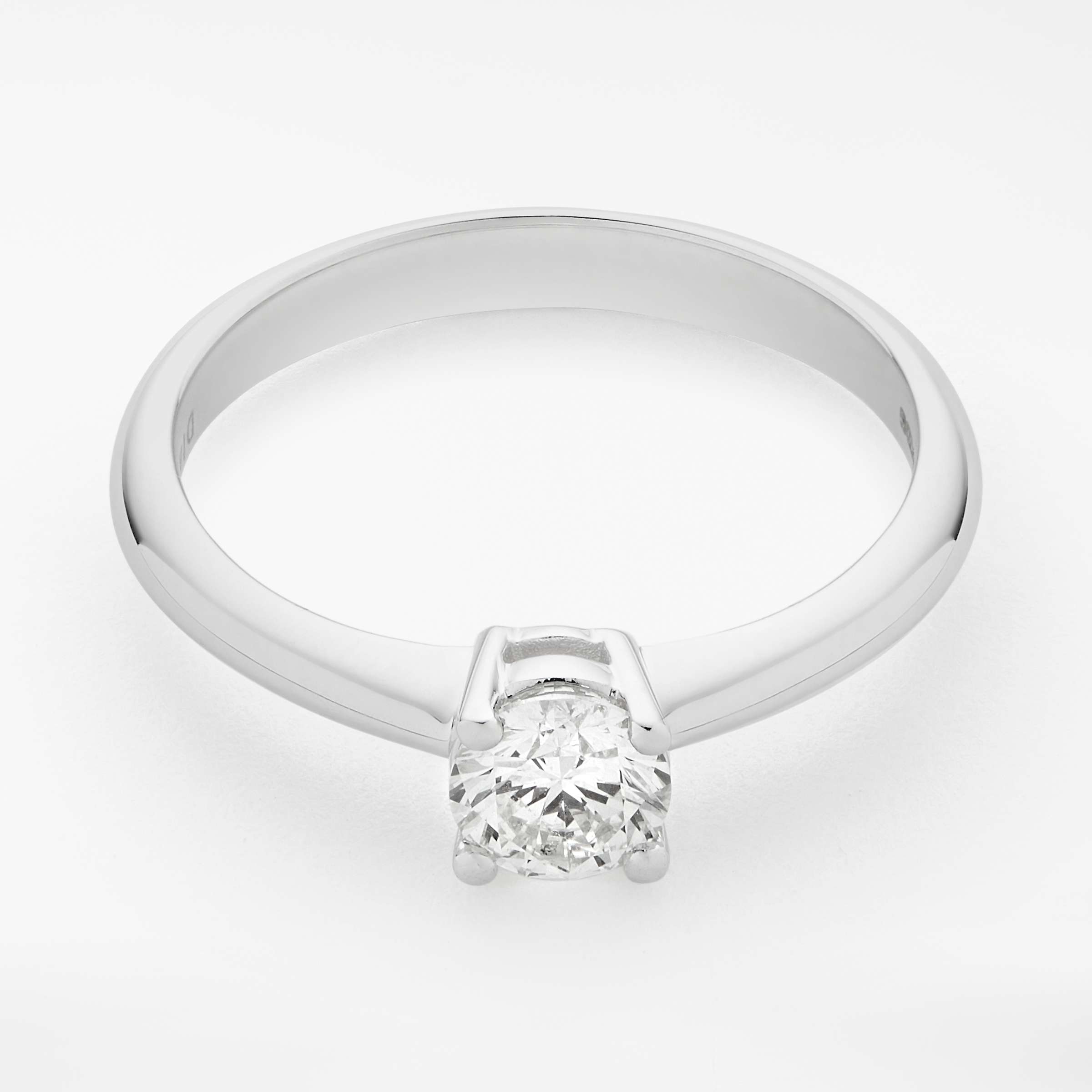 Buy Mogul 18ct White Gold Round Brilliant Diamond Engagement Ring, 0.5ct Online at johnlewis.com