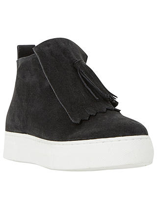 Dune Black Emperor Fringed High Top Trainers