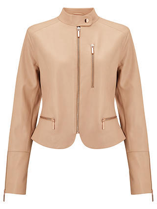 Bruce by Bruce Oldfield Leather Jacket, Nude