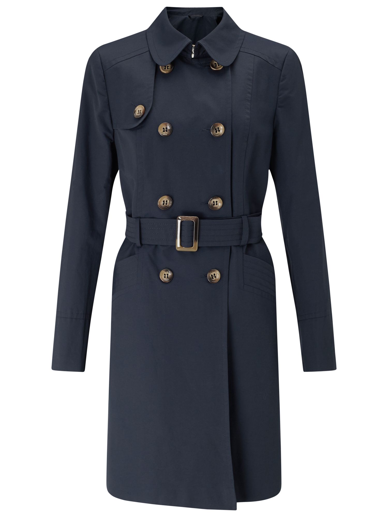 Miss Selfridge Trench Coat, Navy at John Lewis & Partners