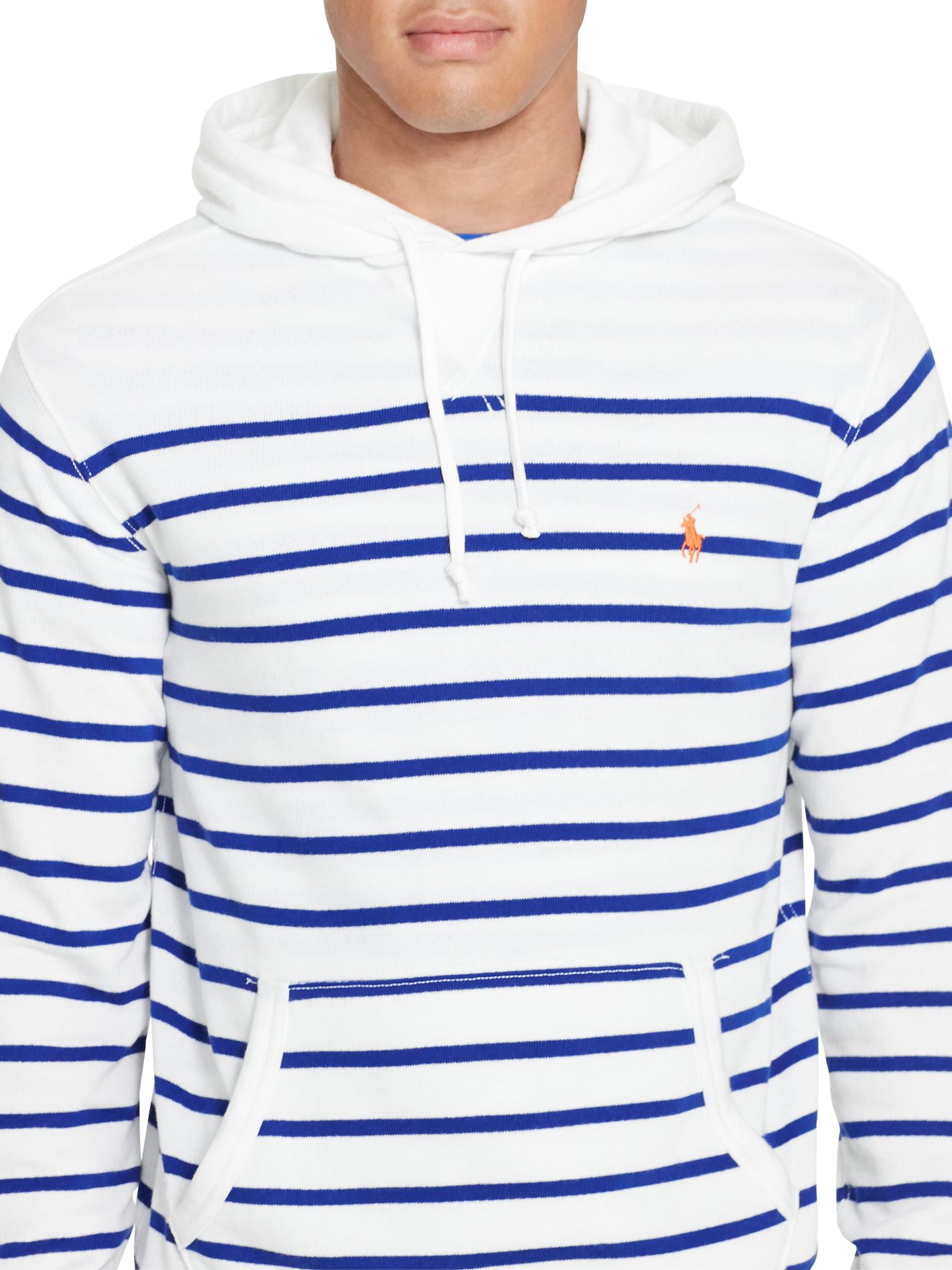 striped polo hoodie