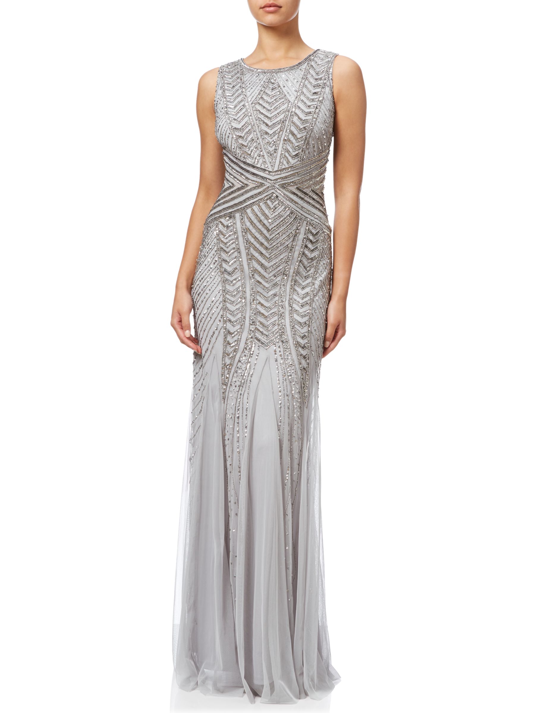 Adrianna Papell Sleeveless Fully Beaded Gown Bridal