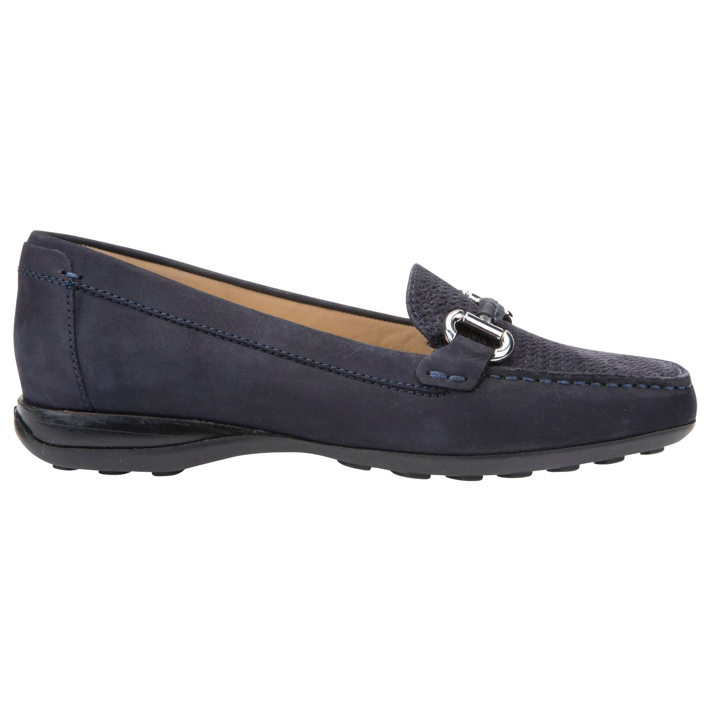 Geox Euro Flat Slip On Loafers, Navy