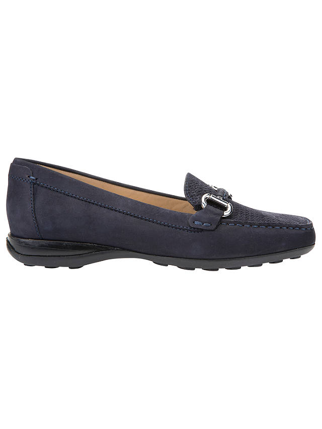 Geox Euro Flat Slip On Loafers, Navy at John Lewis & Partners
