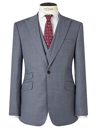 JOHN LEWIS & Co. Drayton Wool Crossweave Tailored Suit Jacket, Smokey Blue