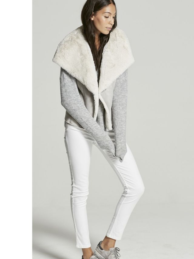 Mint velvet store fur gilet