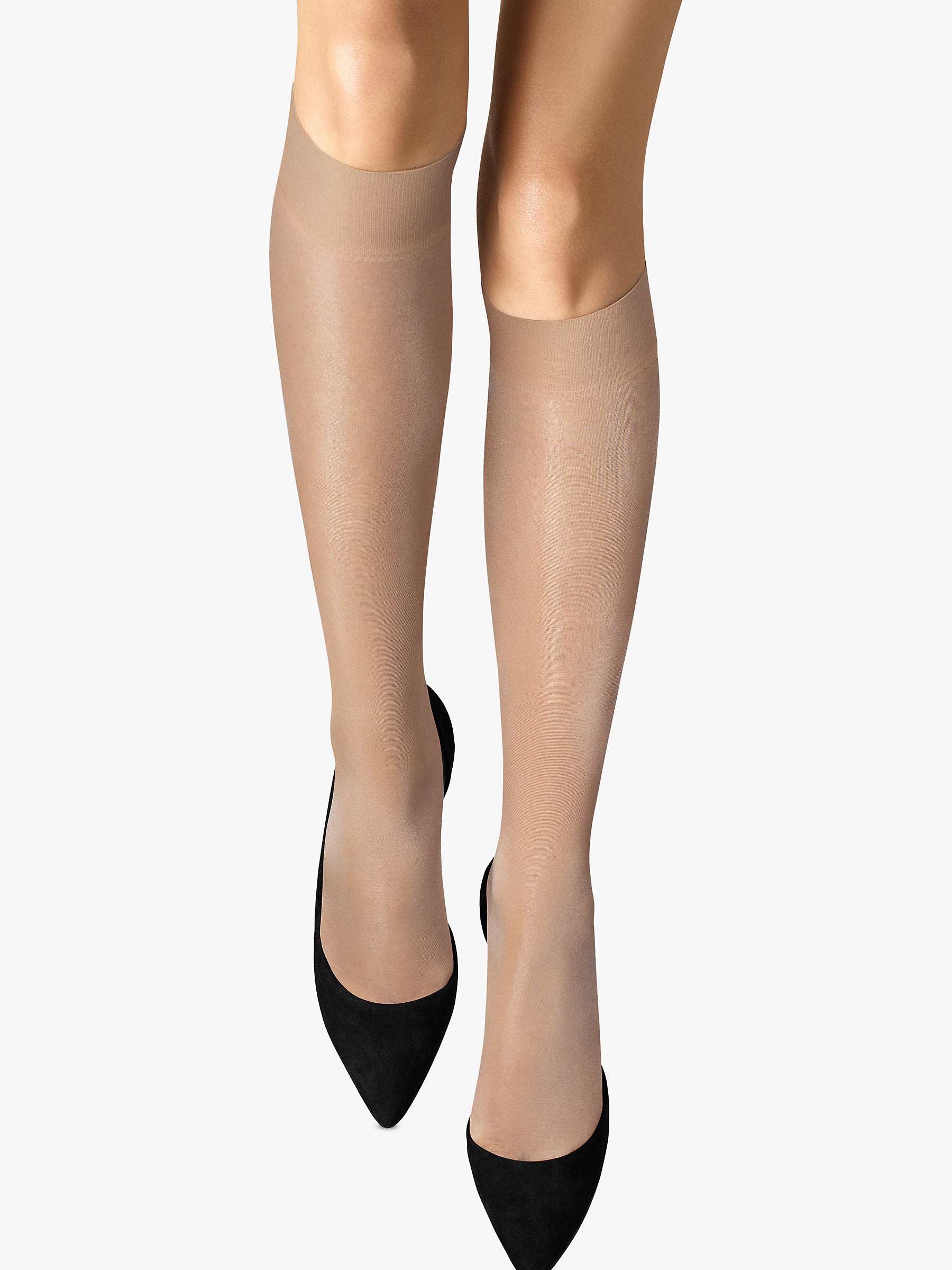 Buy Wolford 20 Denier Satin Touch Knee High Socks, Cosmetic Online at johnlewis.com
