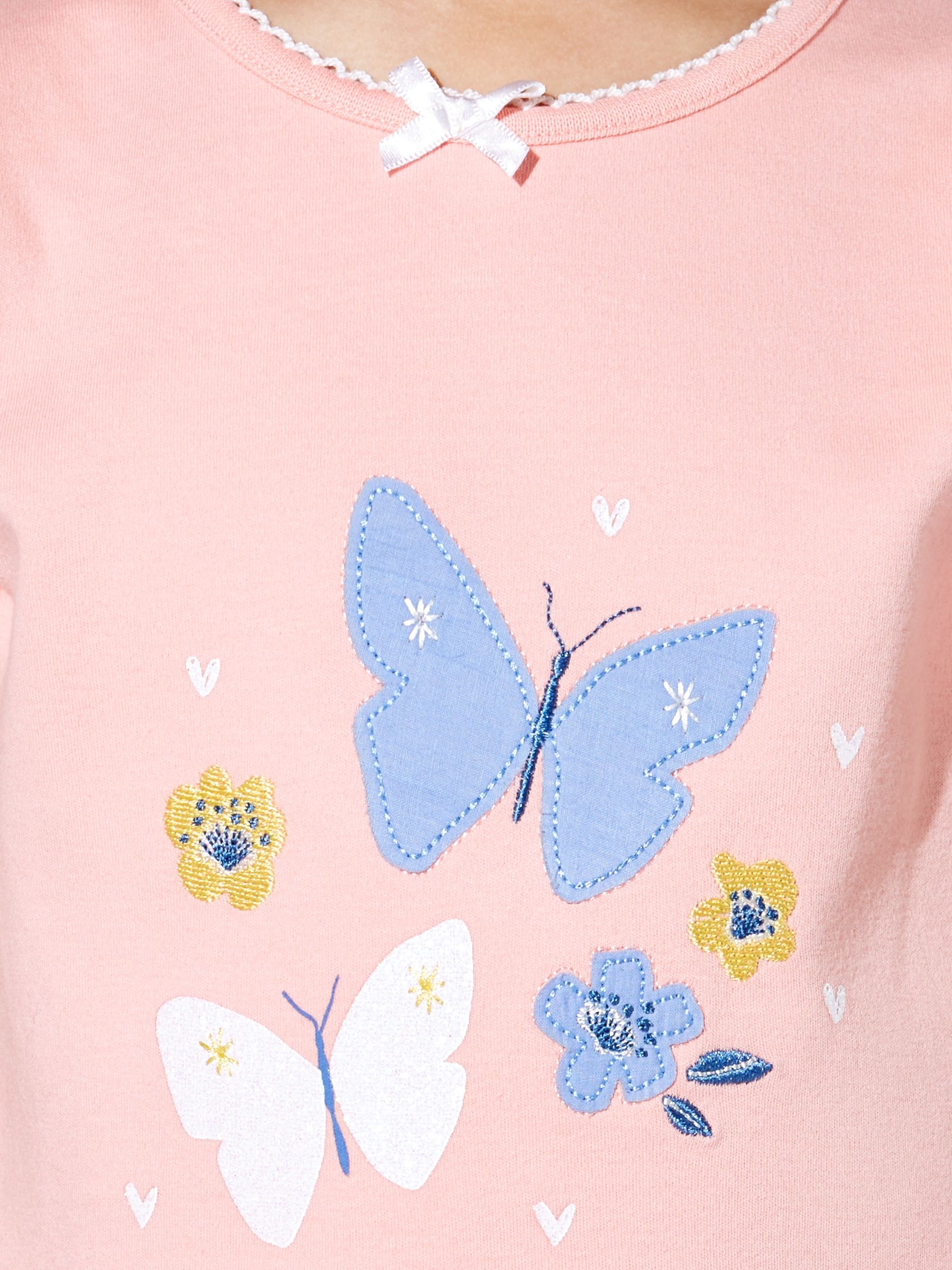 John Lewis Children's Butterfly Print Shortie Pyjamas, Pack of 2, Pink ...
