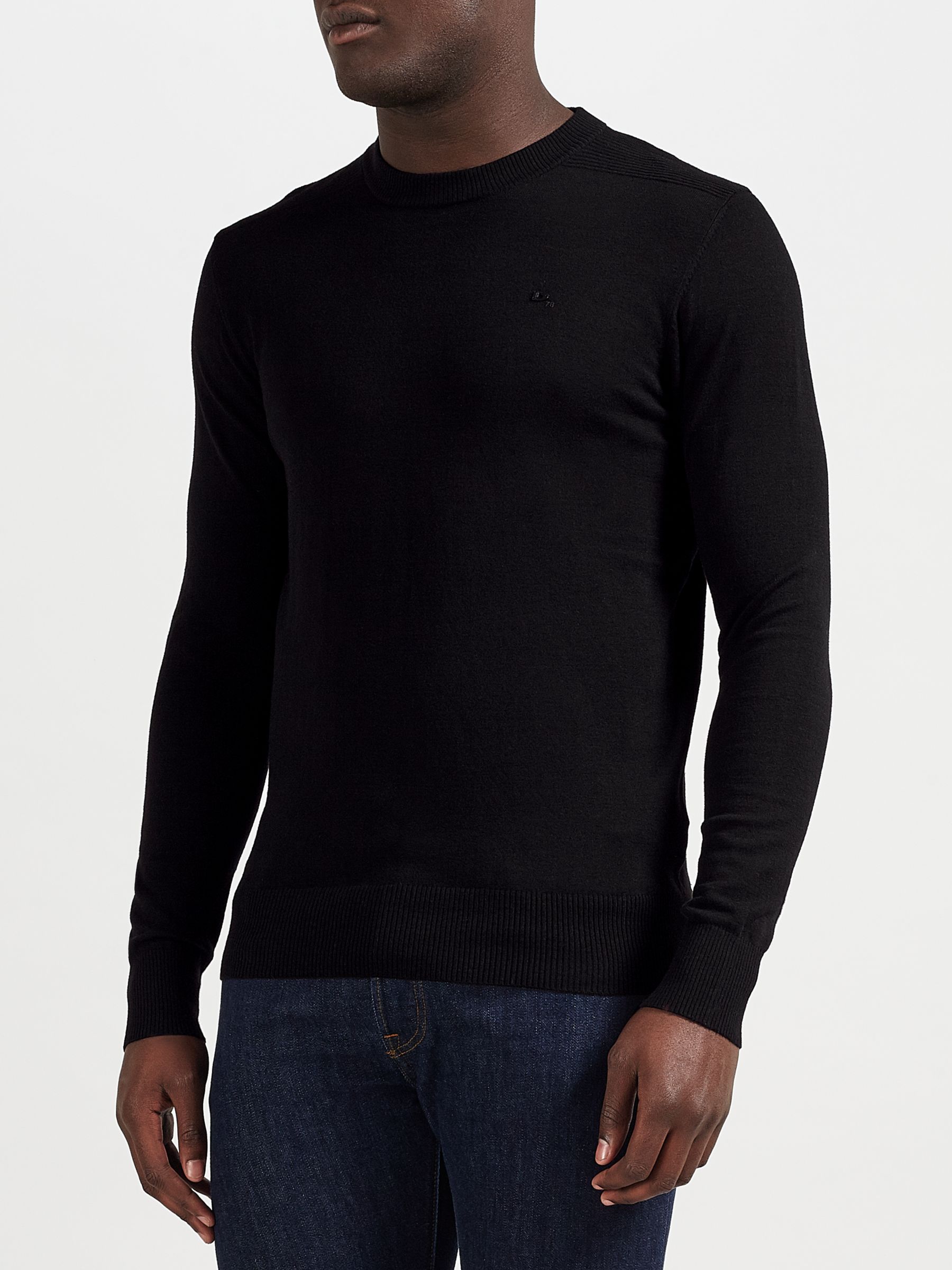 black crew neck mens jumper