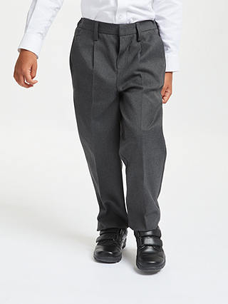 John Lewis & Partners Boys' Adjustable Waist Generous Fit School Trousers