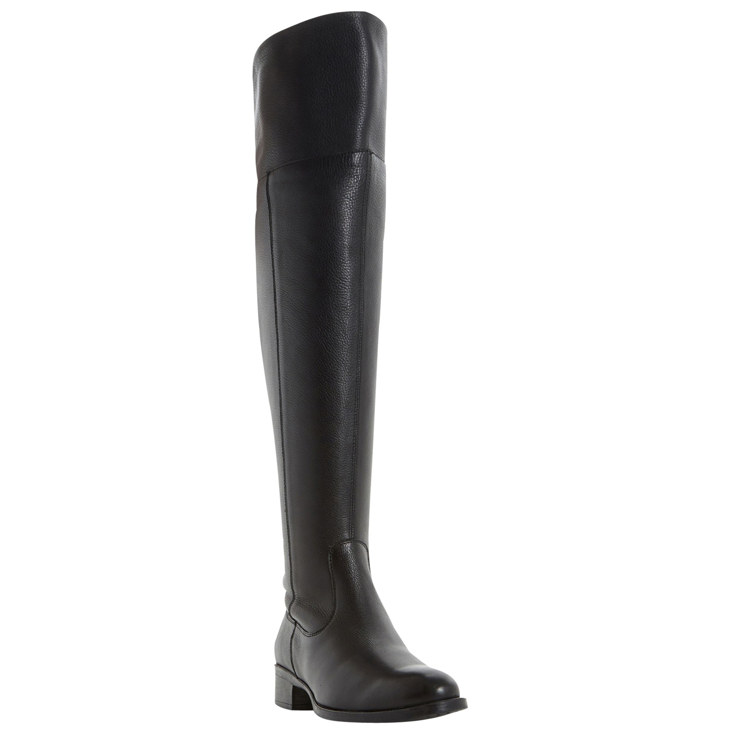 Buy Dune Taylor Over the Knee Boots, Black | John Lewis