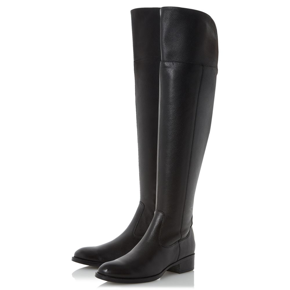 Buy Dune Taylor Over the Knee Boots, Black | John Lewis