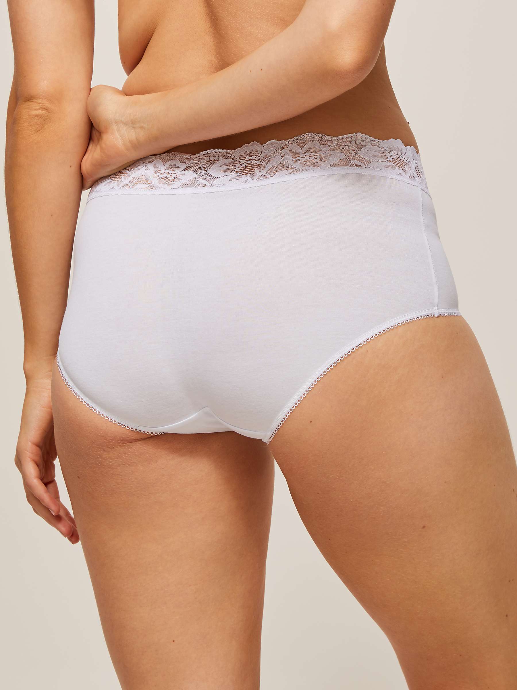 Buy John Lewis ANYDAY Lace Trim Full Briefs, Pack of 3 Online at johnlewis.com