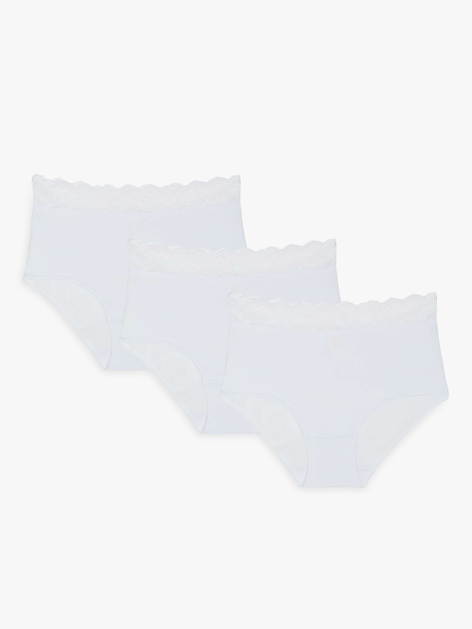 Buy John Lewis ANYDAY Lace Trim Full Briefs, Pack of 3 Online at johnlewis.com