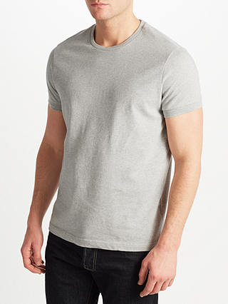 JOHN LEWIS & Co. Heavyweight Jersey Cotton T-Shirt, Grey Marl