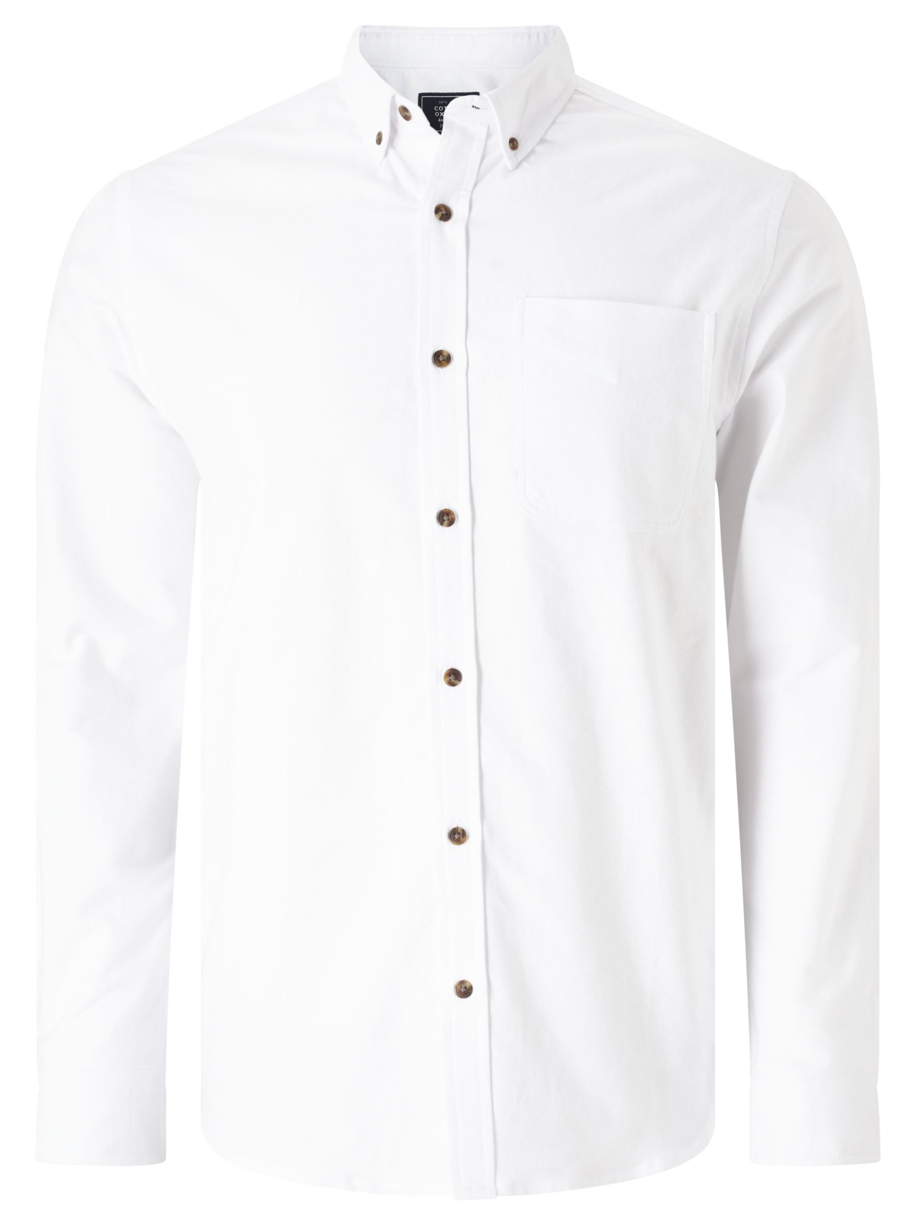 John Lewis & Partners Laundered Cotton Oxford Shirt, White