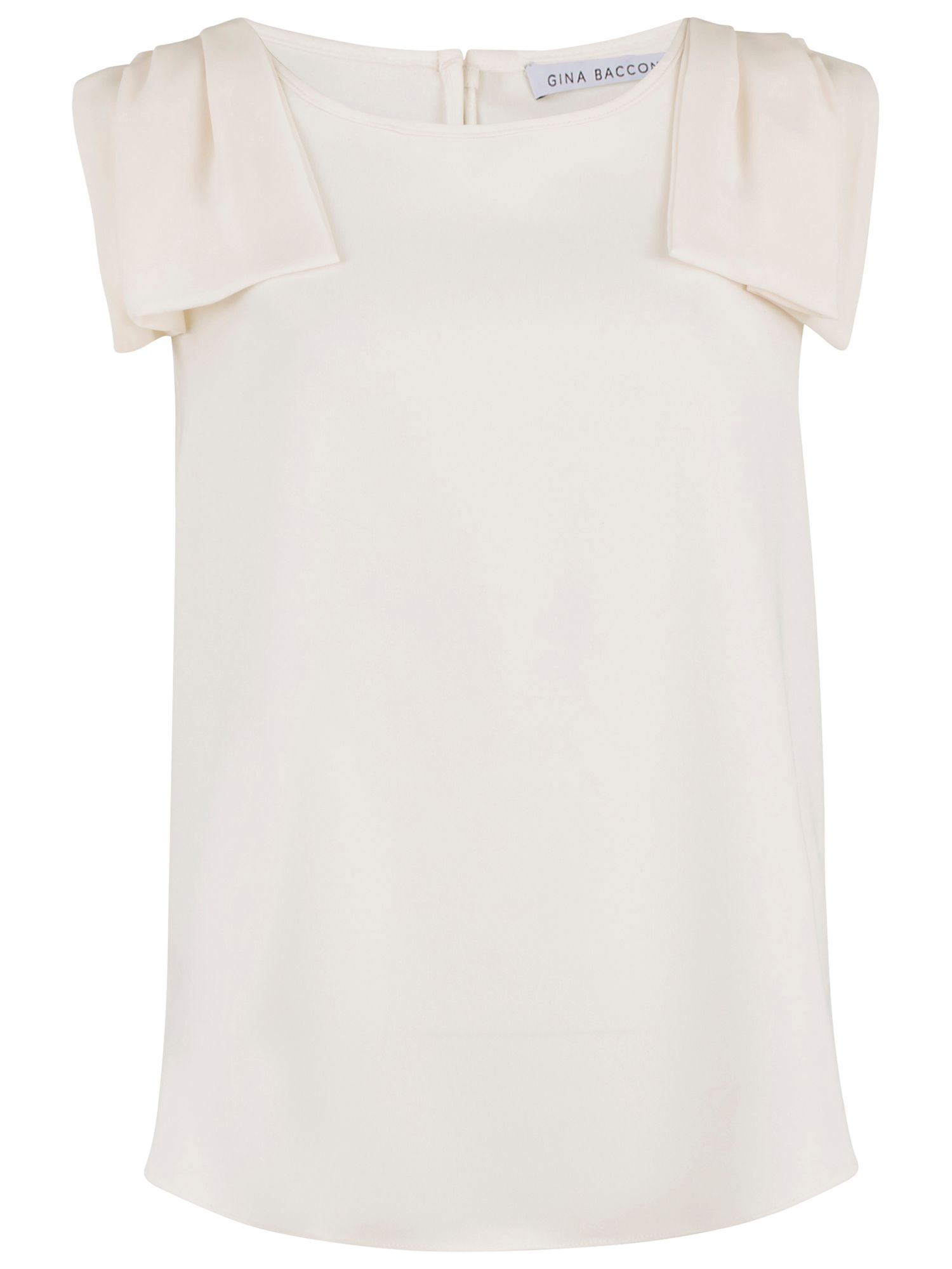 Gina Bacconi Moss Crepe Top With Shoulder Detail