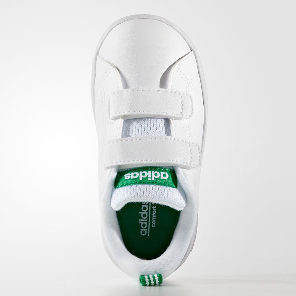 adidas childrens vs advantage double riptape trainers white