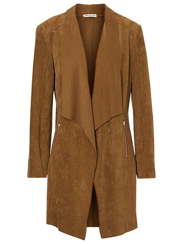 Faux suede waterfall jacket sale