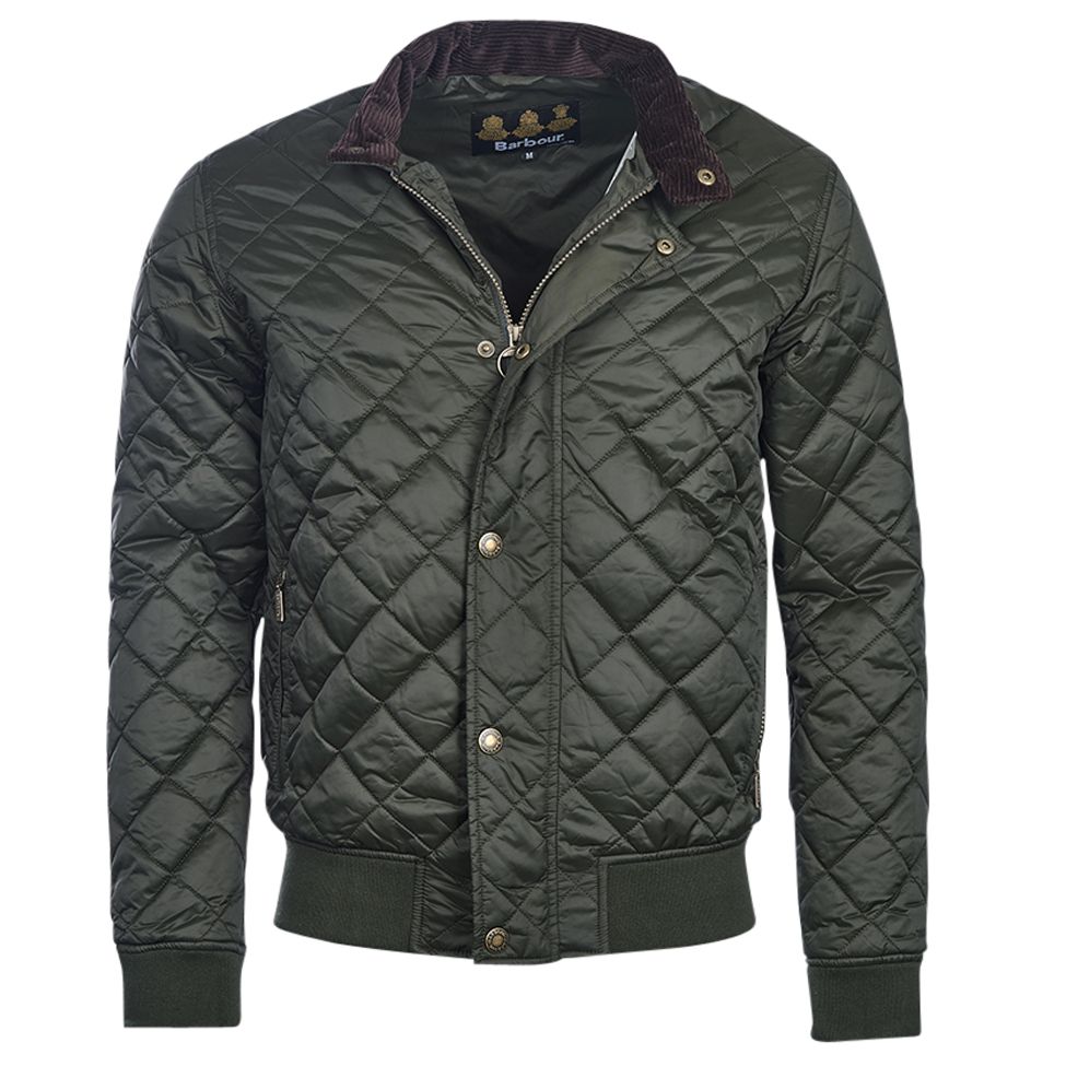 mens barbour quilted bomber jacket