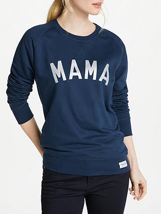 Selfish Mother Mama Crew Neck Sweatshirt, Navy/Silver