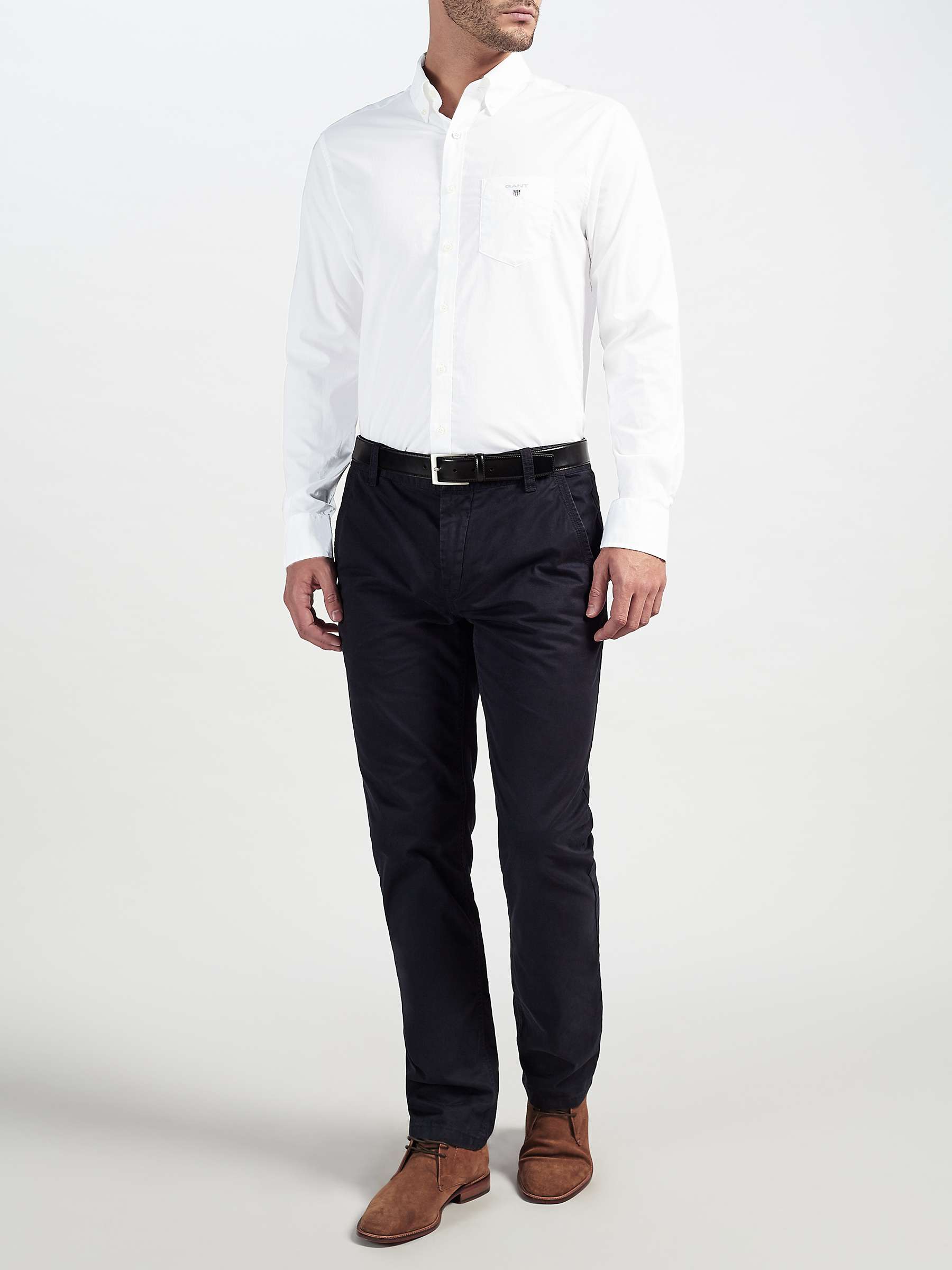 Buy GANT Plain Broadcloth Regular Fit Shirt Online at johnlewis.com