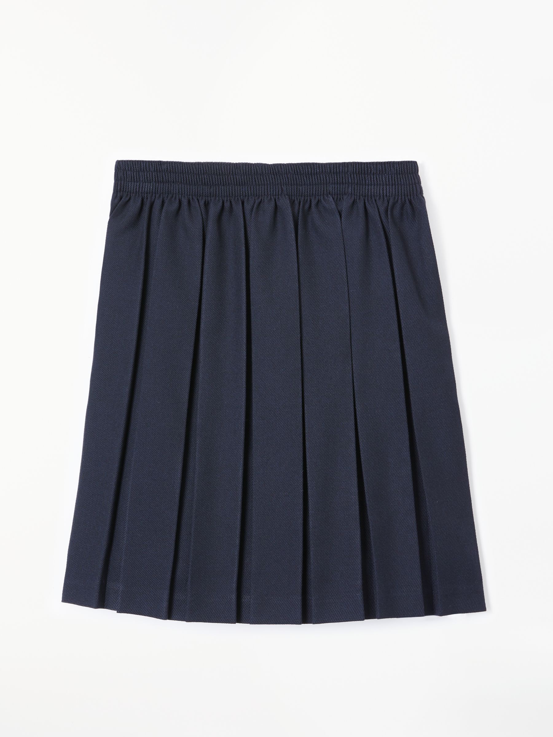 John Lewis Girls' Pleated School Skirt, Navy at John Lewis & Partners