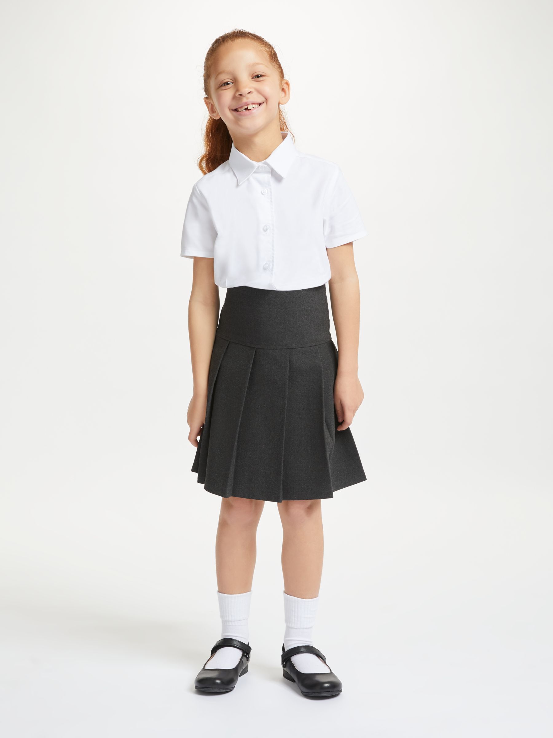 John Lewis & Partners Panel Pleated Girls' School Skirt at John Lewis ...