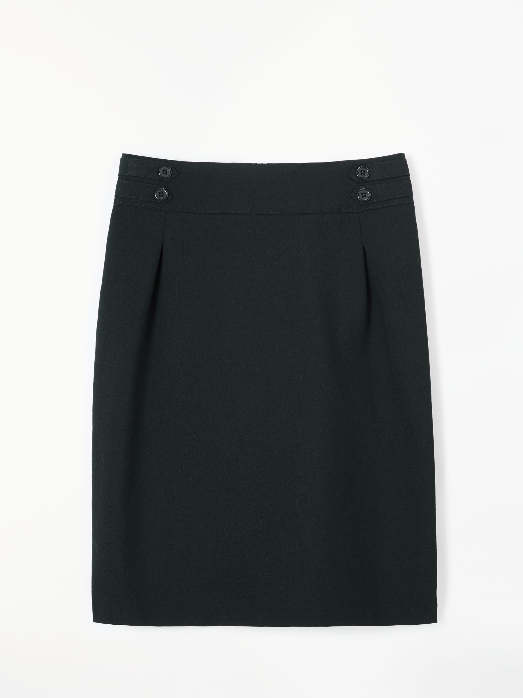 John Lewis Senior Girls' School Pencil Skirt, Black at John Lewis ...