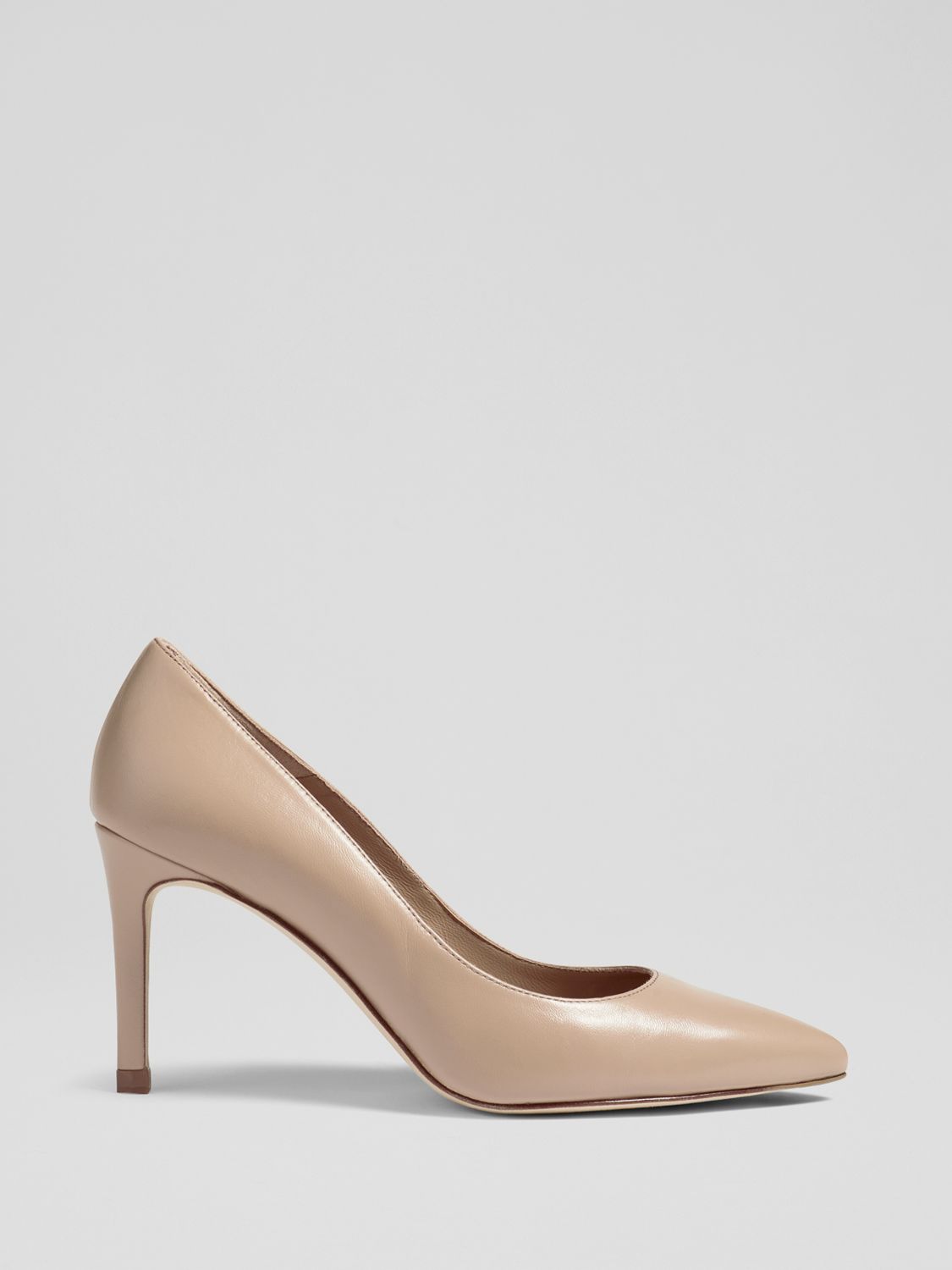 L.K.Bennett Floret Pointed Toe Court Shoes, Trench Nappa at John Lewis ...