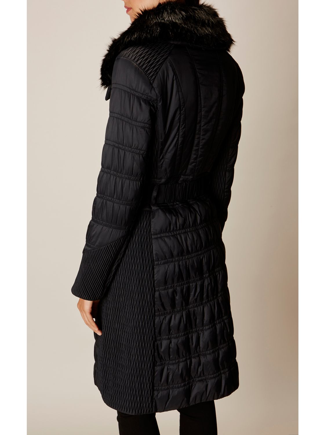 karen millen black padded coat