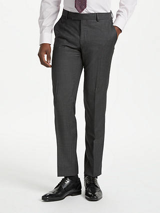 Richard James Mayfair Wool Pindot Slim Fit Suit Trousers, Charcoal