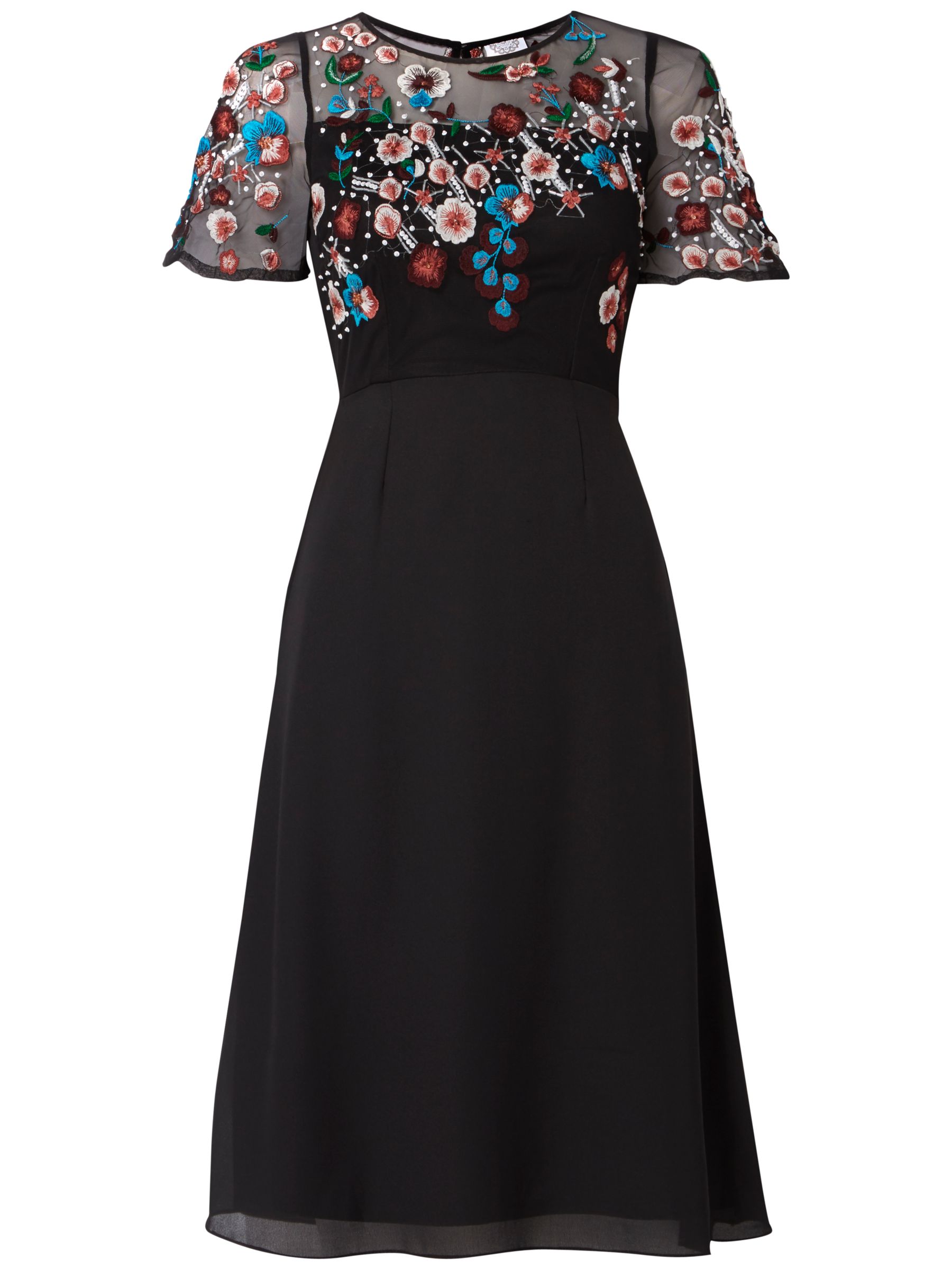 Raishma Autumn Floral Dress, Black at John Lewis & Partners