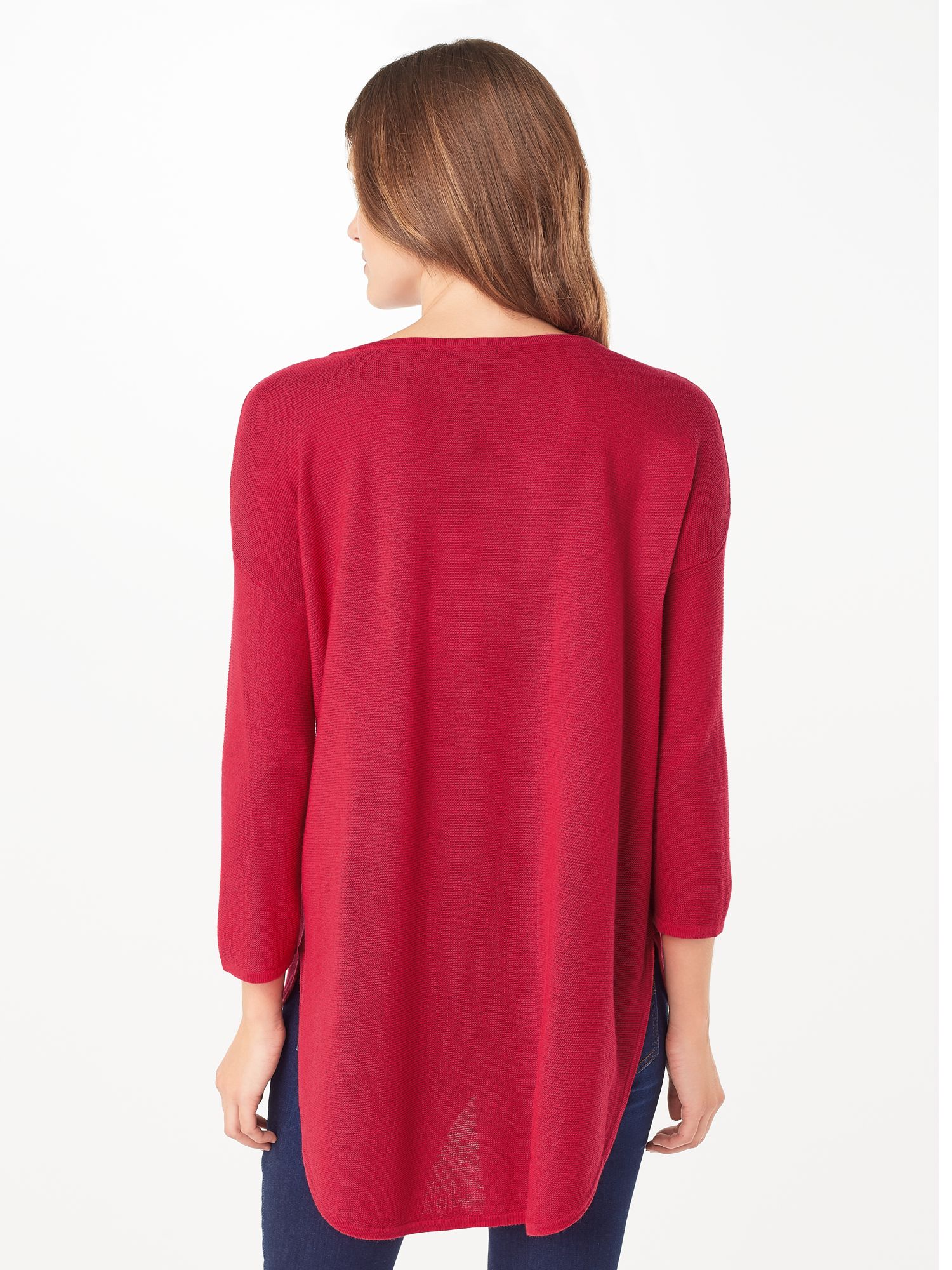 Phase Eight Megg Curve Hem Jumper, Cranberry Crush