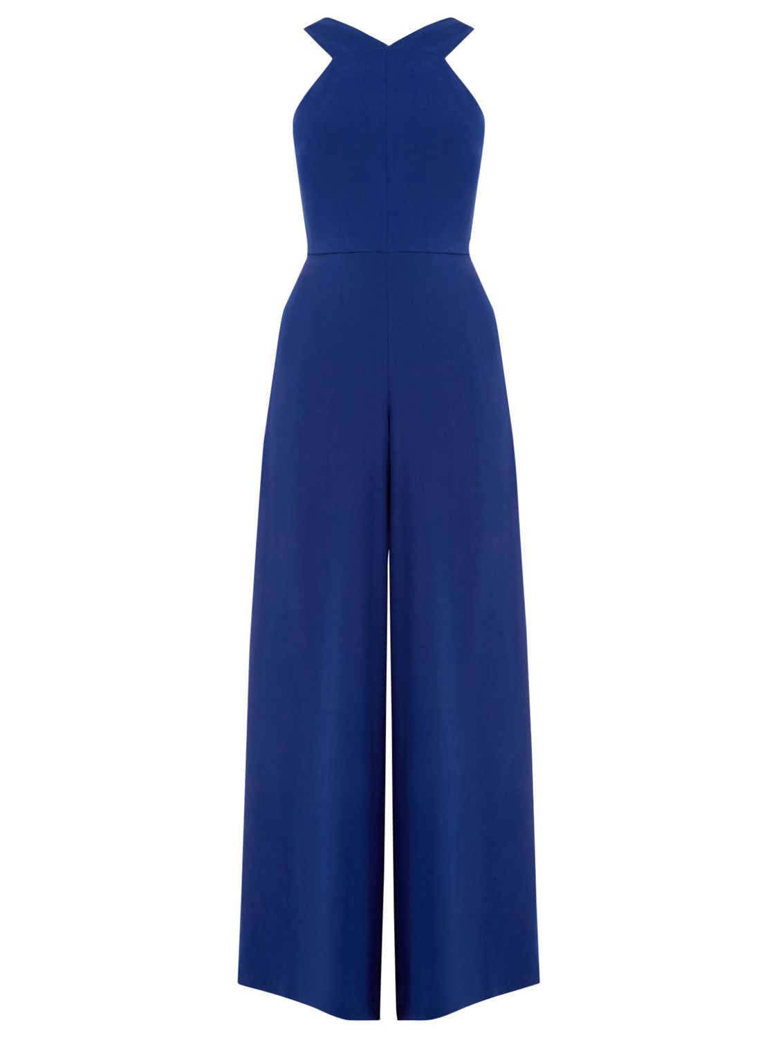 bright blue jumpsuit