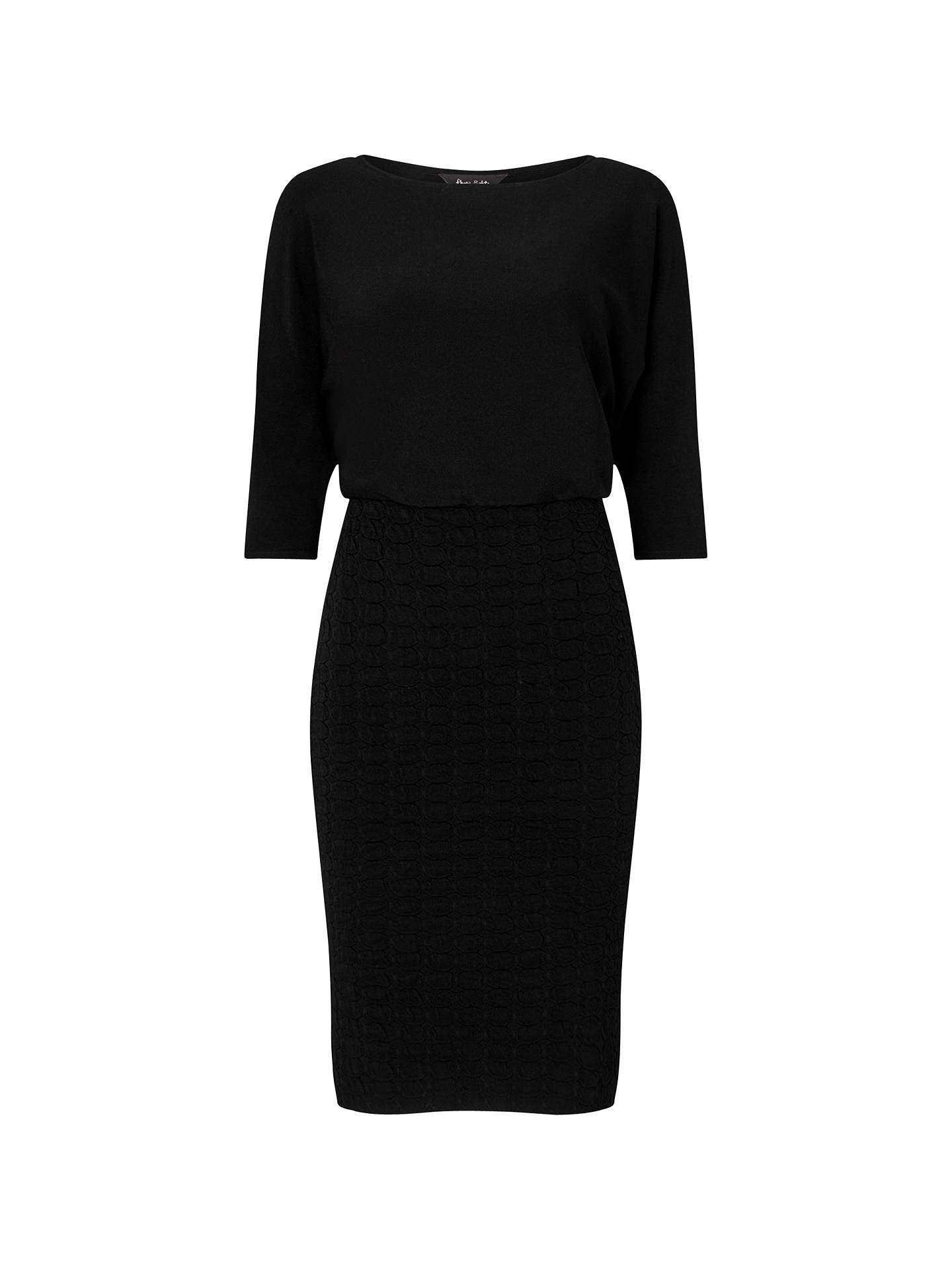Phase Eight Adele Textured Knitted Dress, Black at John Lewis & Partners