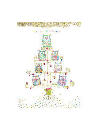 CCA Personalised 'Tree Of Owls' Charity Christmas Cards