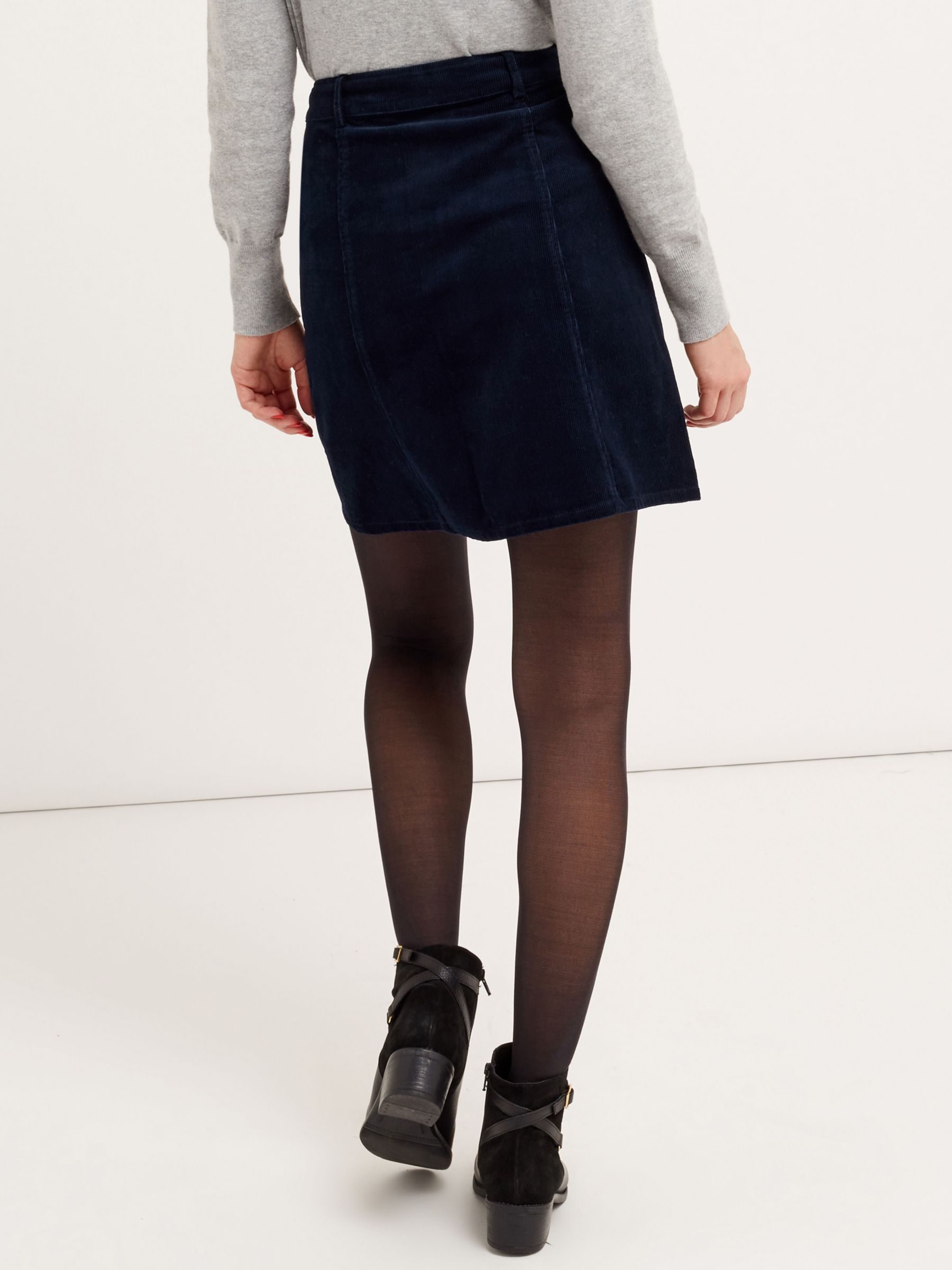 Oasis Cord Pocket Mini Skirt, Navy