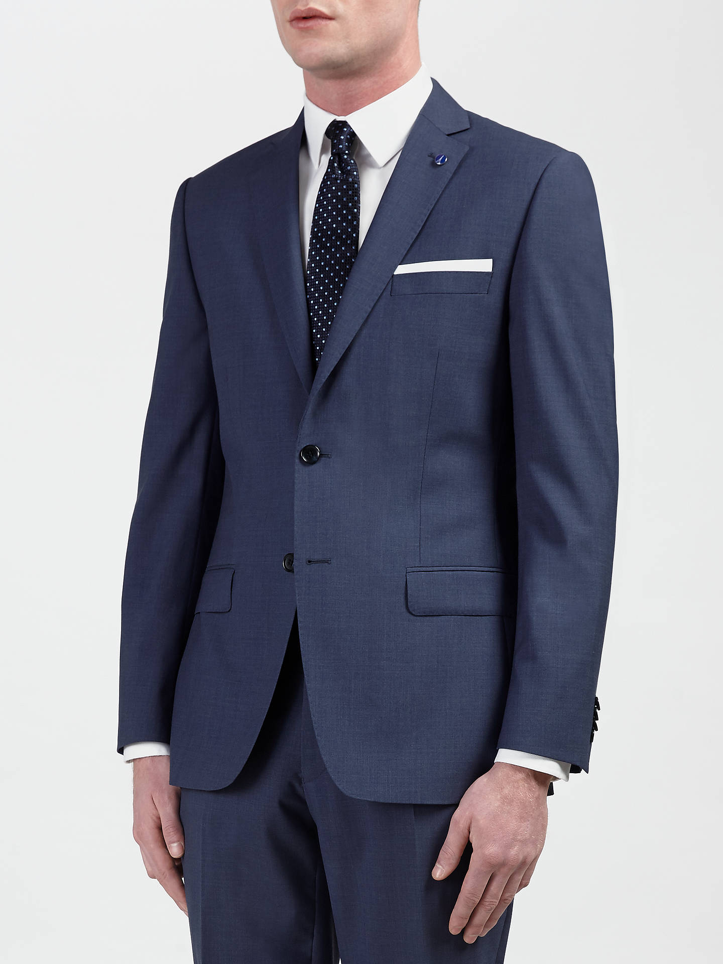 Daniel Hechter Textured Marl Tailored Fit Suit Jacket, Blue at John ...